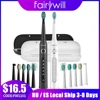 Fairywill Sonic Electric Toothbrushes for Adults Kids 5 Modes Smart Timer Rechargeable Whitening Toothbrush with 10 Brush Heads ► Photo 1/6