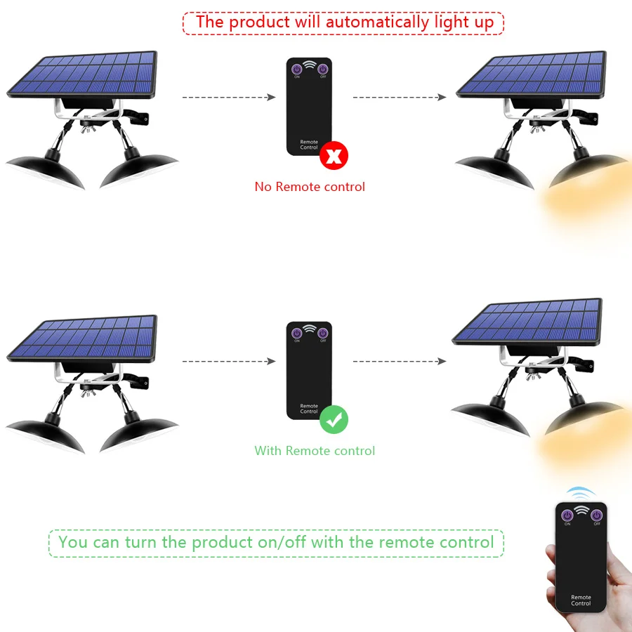 Double Head Solar Pendant Light Outdoor Indoor Solar Lamp With Line Warm WhiteWhite Solar Lighting For Camping Garden Yard (9)