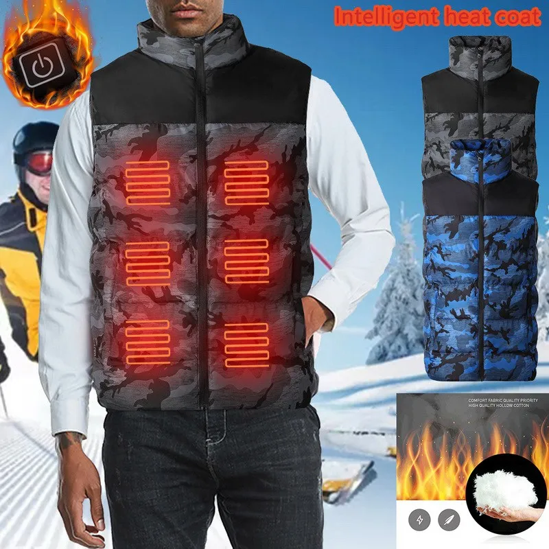 

Laamei Winter Heated Vest Washable Usb Charging Heating Warm Jacket Outdoor Camouflage Camping Hiking Hunting Jacket