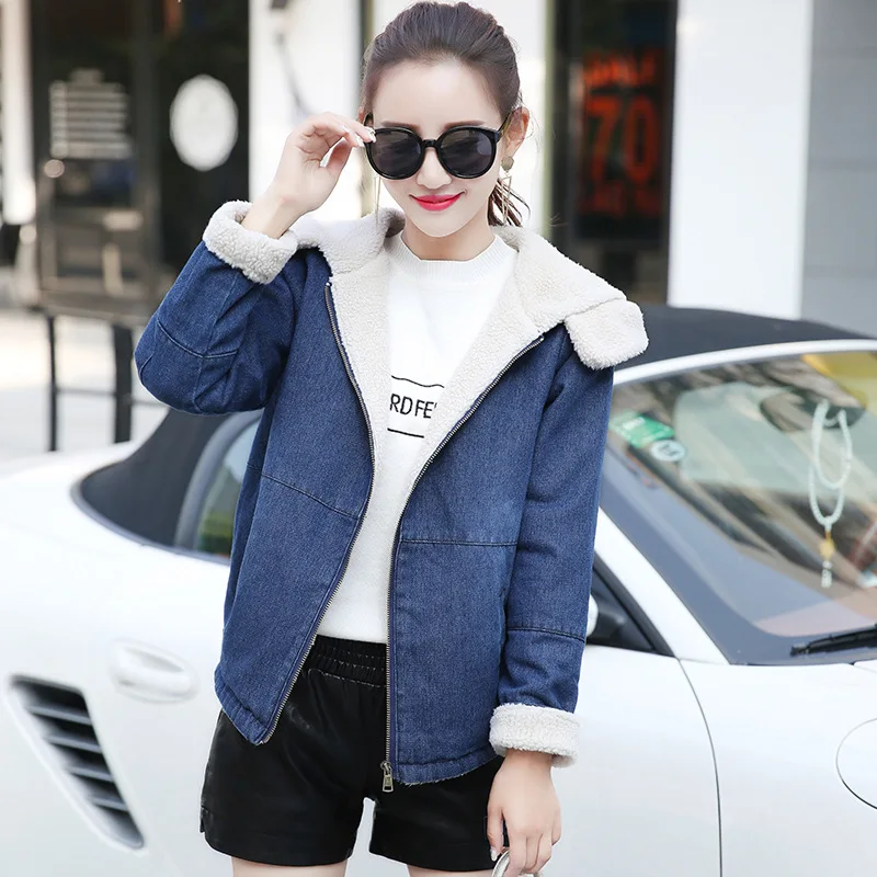 

2019 Fashion Large Size Dress High School Fat Mm Printed Cowboy Cotton Coat 7021