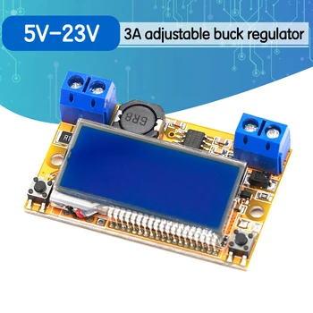 

Dual Display DC-DC 5-23V To 0-16.5V 3A Max Step Down Power Supply Buck Converter Adjustable LCD Step-down Voltage Regulator