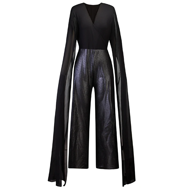 

Halloween Costumes For Women 2019 Autumn Long Sleeve 5XL Plus Size Rompers Overalls Romper Playsuits Black Gothic Punk Jumpsuit