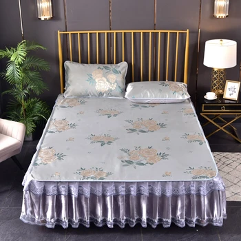 

Luxury Bed Ruffle Wrap Around Bed Skirt Elastic Bed Ruffle Easy Fit Easy Off Fade Resistant Dark Color Bed Skirt No Pillowcases