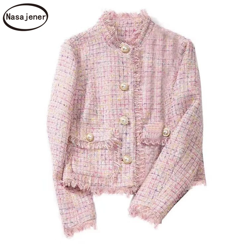 

2019 New Autumn Winter Fashion Runway Weaving Jackets Women's Long Sleeve Button Tassel Elegant Casual Ladies Wild Coats Tops