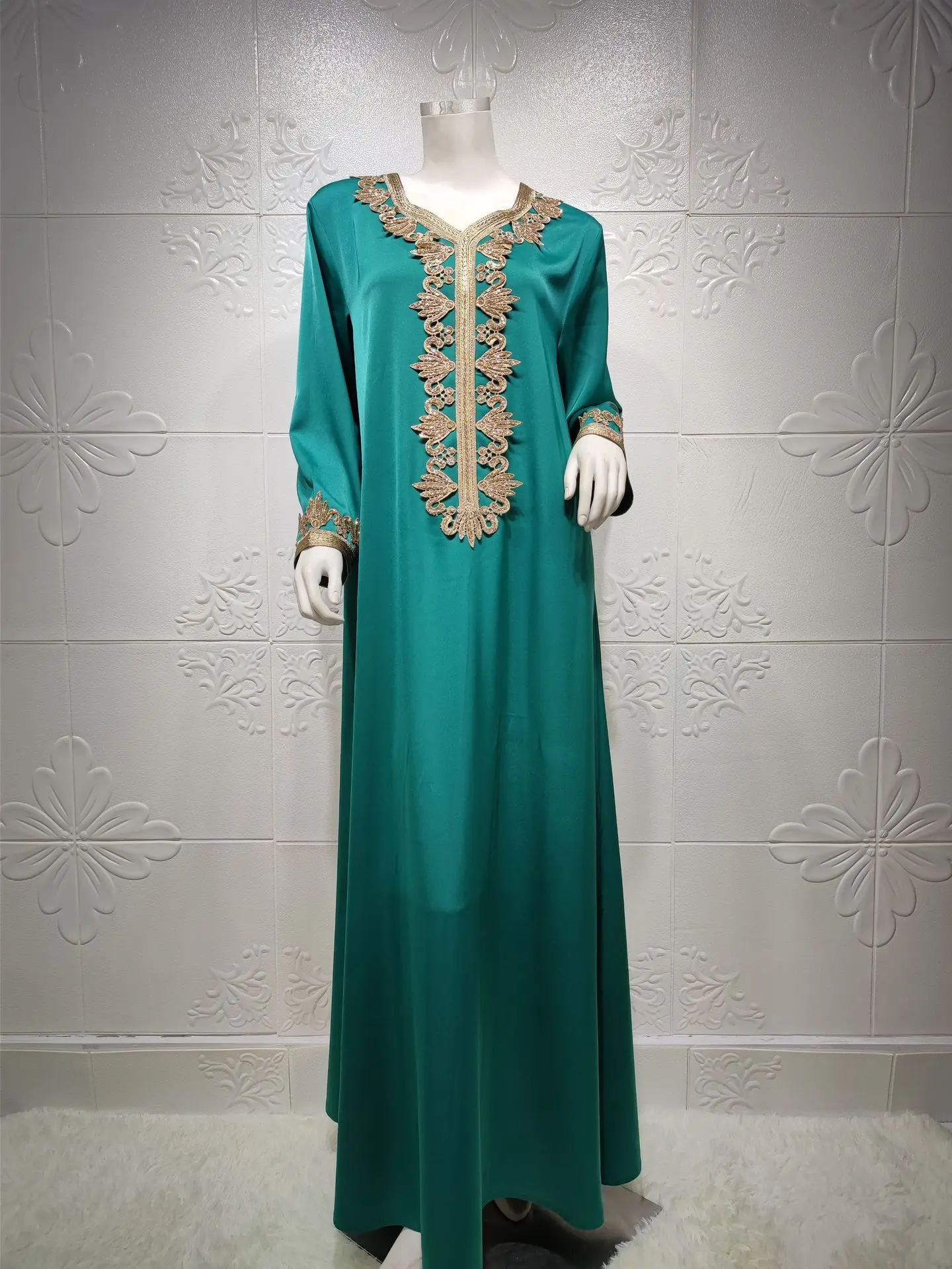 Мусульманское женское платье ИД Мубарак абайя Дубай Djellaba Femme размера плюс Boubou с