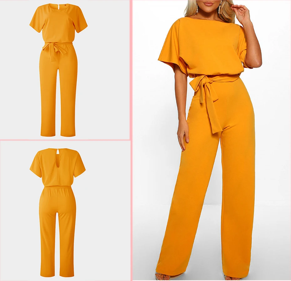 Short Sleeve Jumpsuit Overalls-1