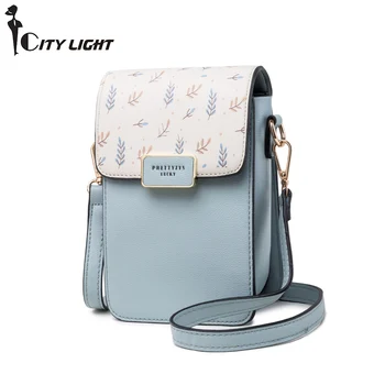 

Brand New Wild Women Shoulder Messenger Bags Fashion Mobile Phone Package Female INS Mini Printing Flap Small Bag