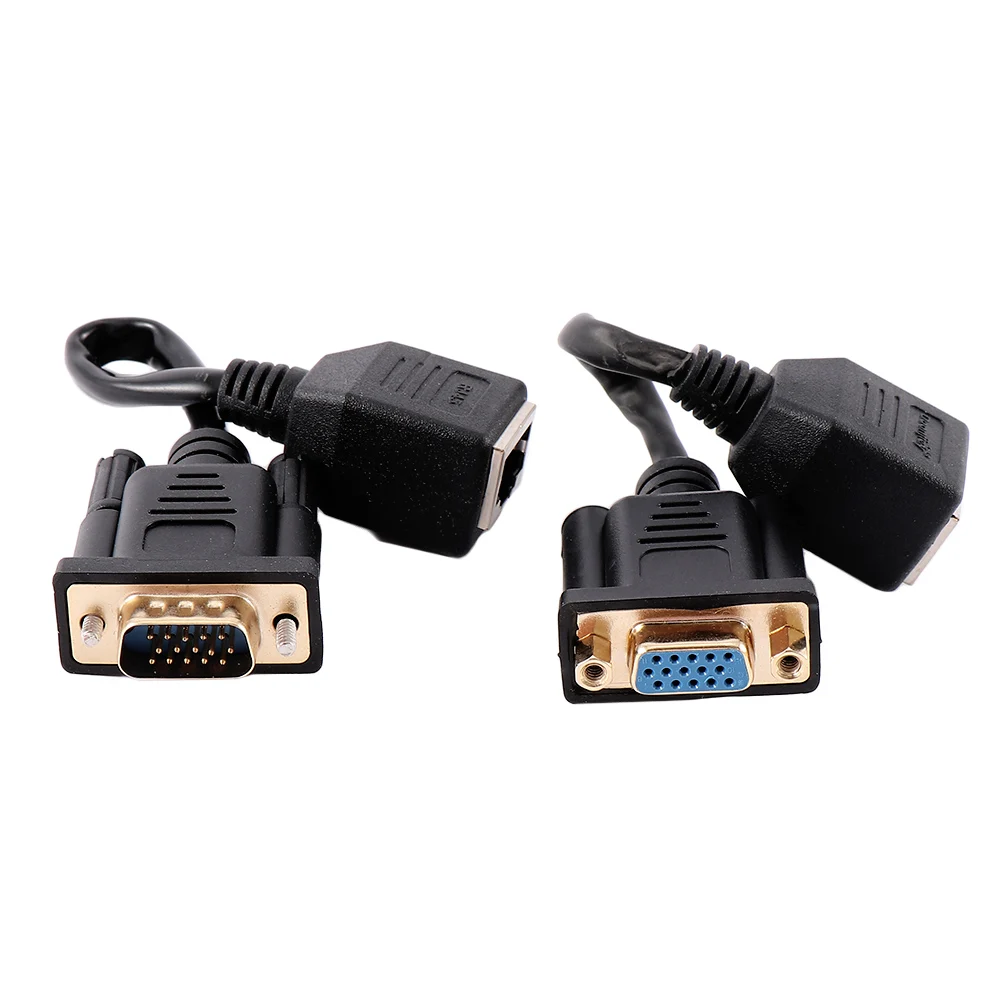 Высококачественный конвертер VGA-удлинитель Ethernet RJ45 Cat5/6 кабель LAN адаптер удлинитель через ретранслятор удлинитель