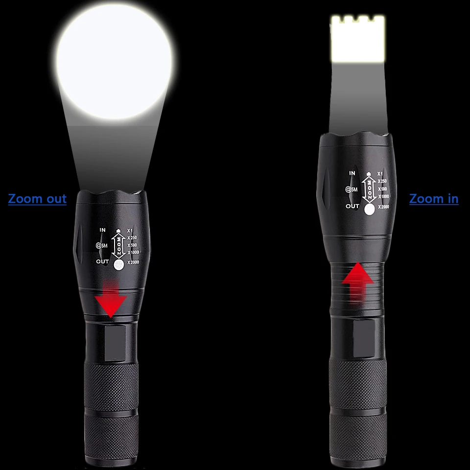 Led flashlight Ultra Bright torch XM-L T6 XM-L2-U3 Hunting Camping light 5 switch Modes Zoomable Bicycle Light use 18650 battery Led flashlight Ultra Bright torch XM-L T6 XM-L2-U3 Hunting Camping light 5 switch Modes Zoomable Bicycle Light use 18650 battery
