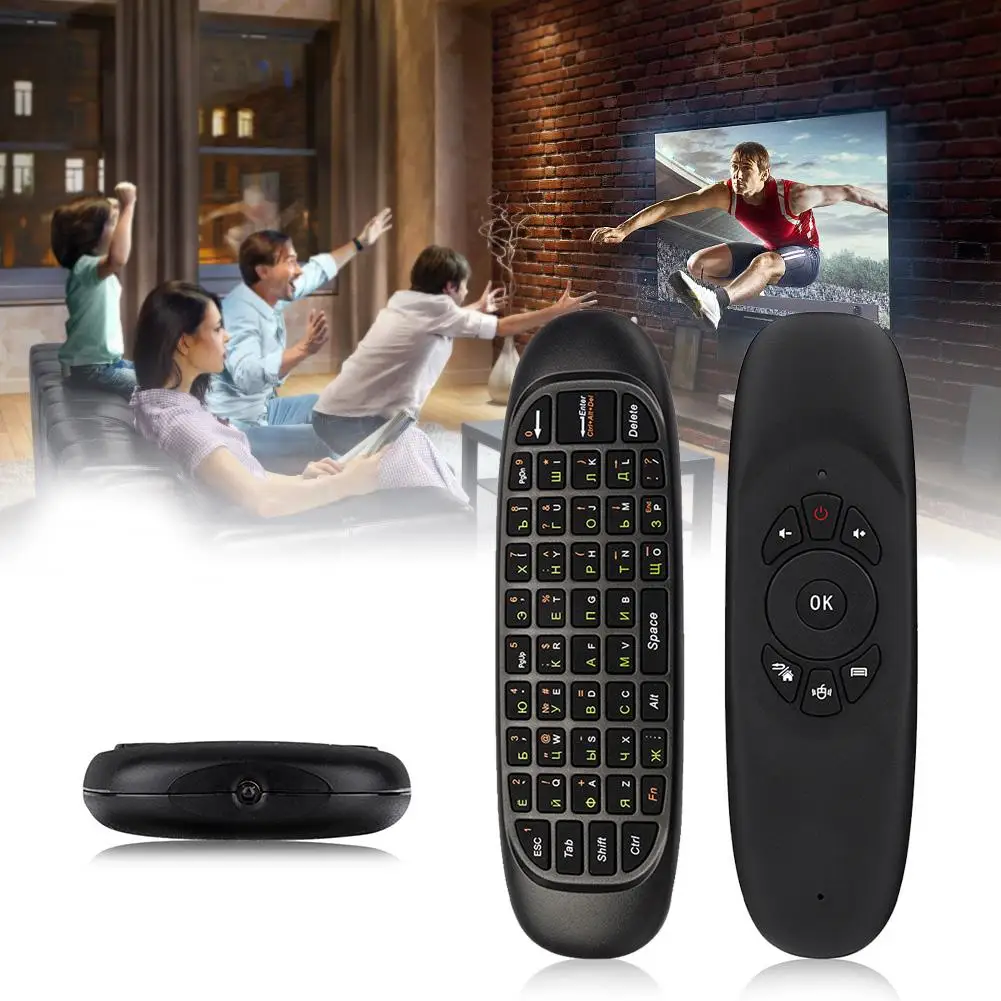 2 4 ГГц G64 Fly Air mouse русская Беспроводная клавиатура Пульт дистанционного