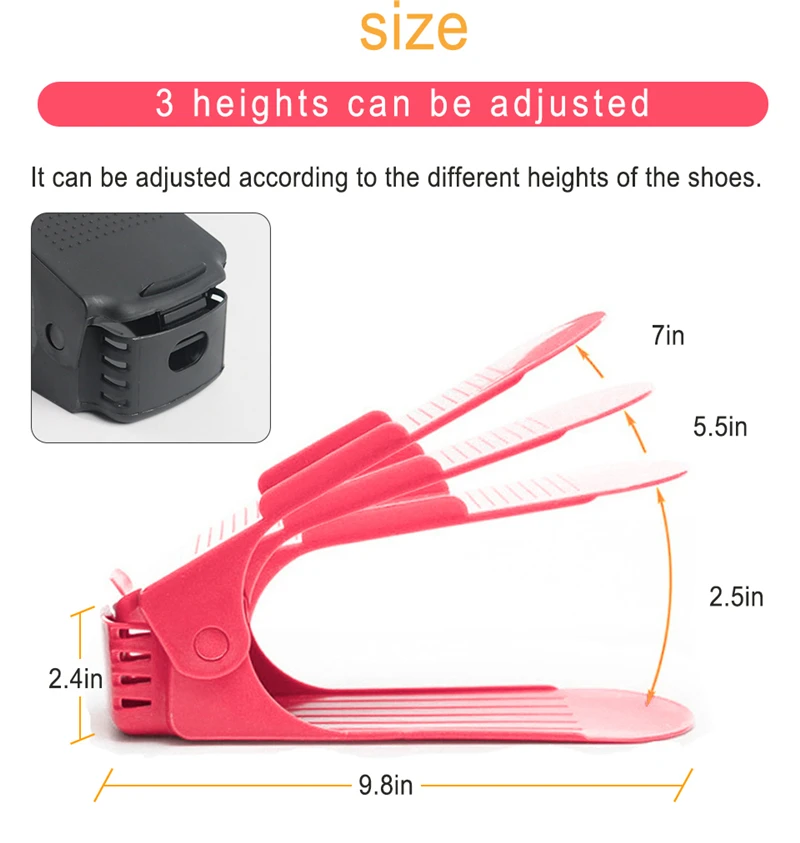10 шт. Регулируемый органайзер для обуви креативный прочный слот для поддержки обуви Экономия пространства шкаф стенд удобные ботинки стойки