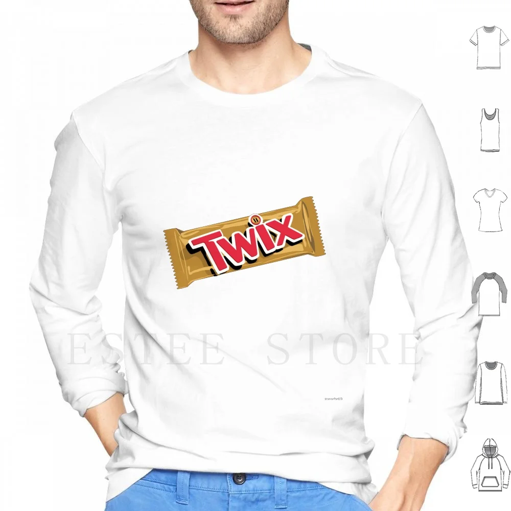 "Twix" Candy Bar Design Felpe Con Cappuccio Twix Candy Caramello Chocolate Bar Zucchero Dolce Halloween Natale Snickers Case