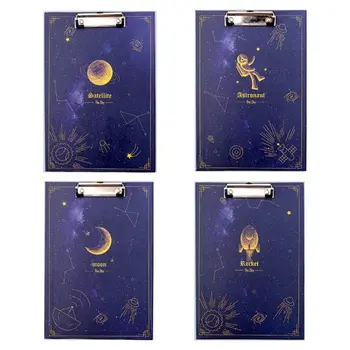 

1Pc Creative Dream Starry Sky File Folder Clipboard A4 Writing Board School Supply New