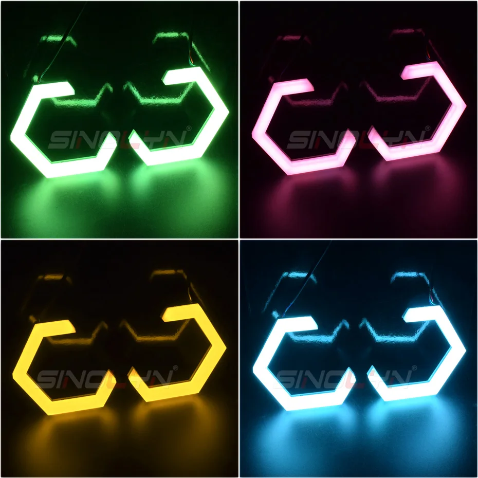 US $66.36 Sinolyn Hex RGB Angel Eyes APP LED Halo Light Rings Headlight Projector Light Tuning Multicolor Car Accessories Automotive Goods