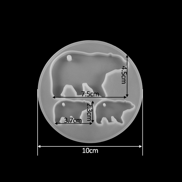 Animals UV Resin Silicone Mold Elephant Alpaca Polar Bear Pendant Key Chain Epoxy Resin Mould For DIY Jewelry Making Tool