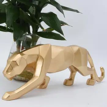 

Nordic Resin Realistic Simulation Leopard Statue Figurines Miniatures Desktop Ornament Office Home Decoration Craft Home Gift