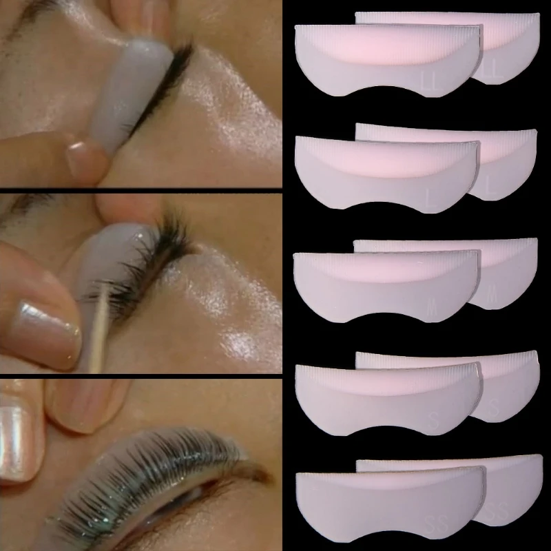 

5 Pairs Silicone Perm Curler Curling Root Lifting False Fake Eyelash Shield Pad