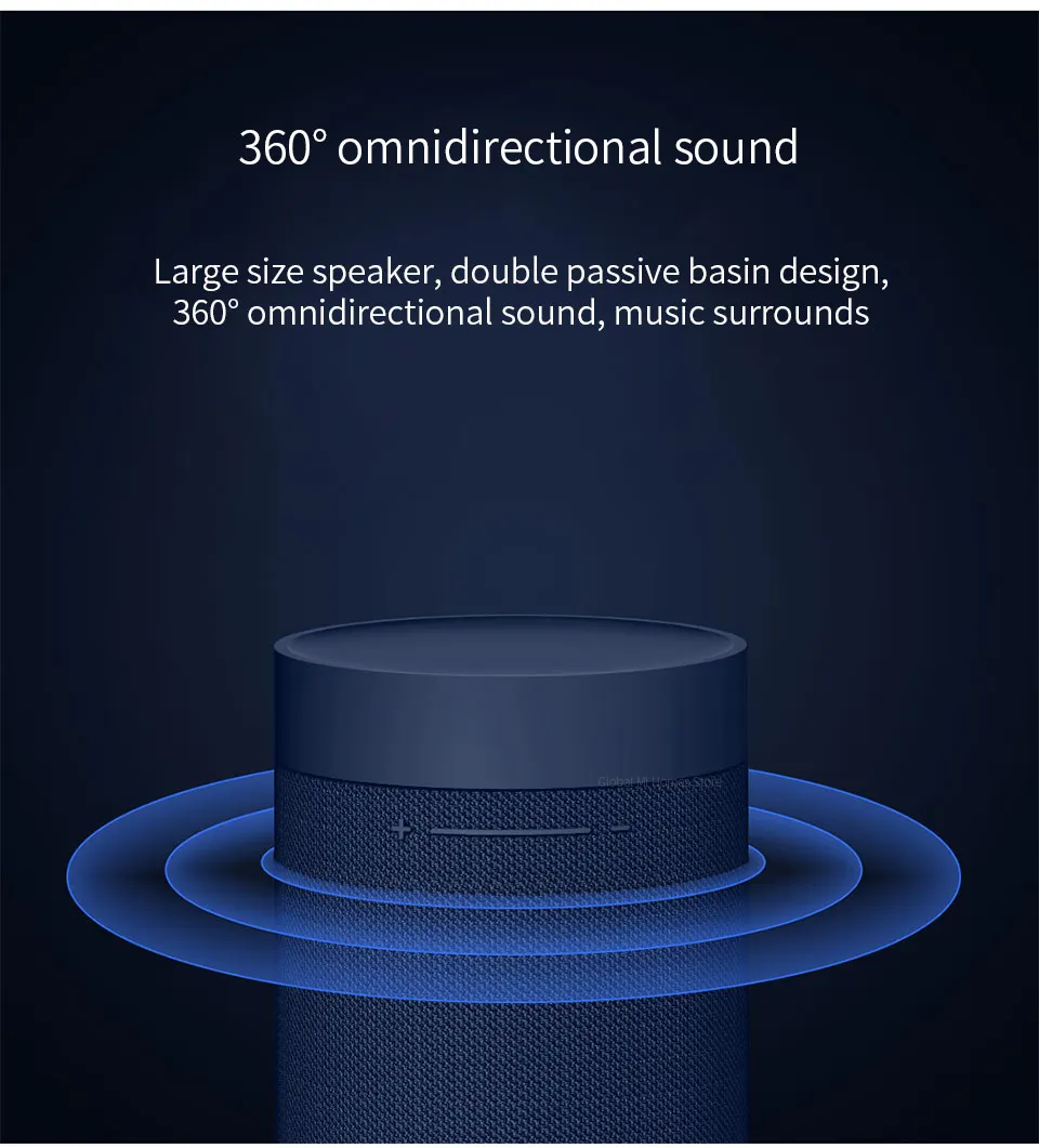 Xiaomi Mijia открытый Bluetooth динамик легкий портативный большой объем длинная выносливость двойной микрофон шумоподавление вызов