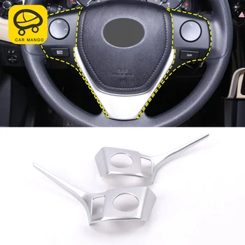 

CarManGo for Toyota Corolla 2014-2018 Car Styling Steering Wheel Panel Chrome Cover Frame Trim Sticker Interior Accessories