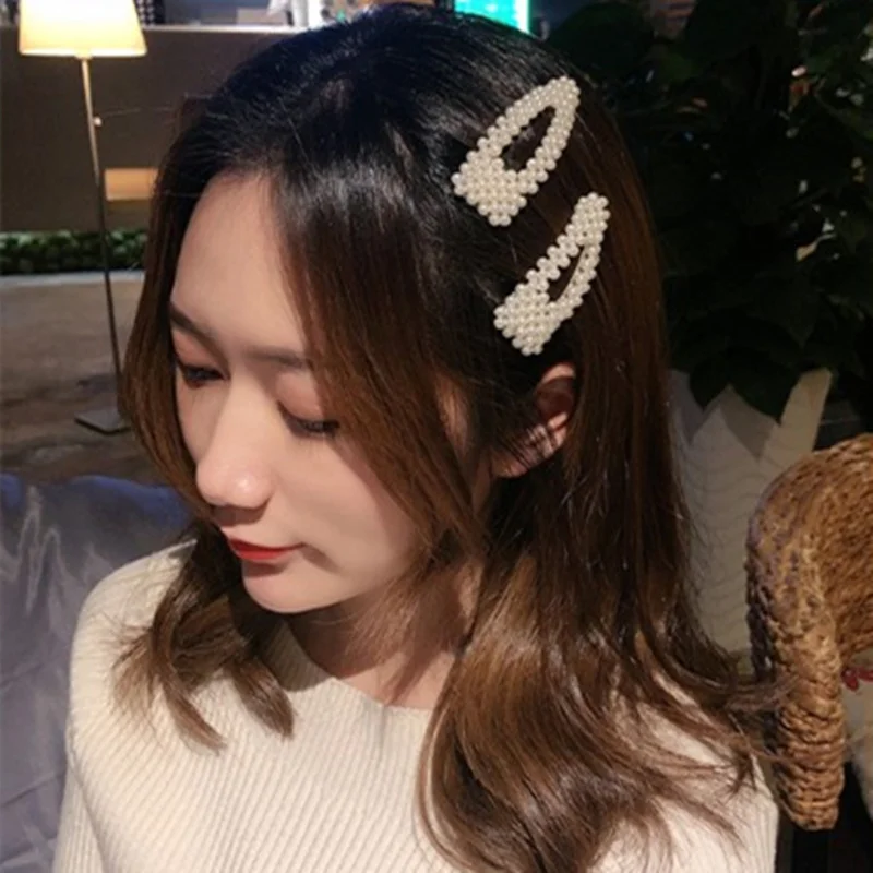 Модная жемчужная заколка для женщин и девочек элегантный корейский дизайн сладкий заколка палочка, шпилька для волос Головные уборы Аксессуары для украшений для волос