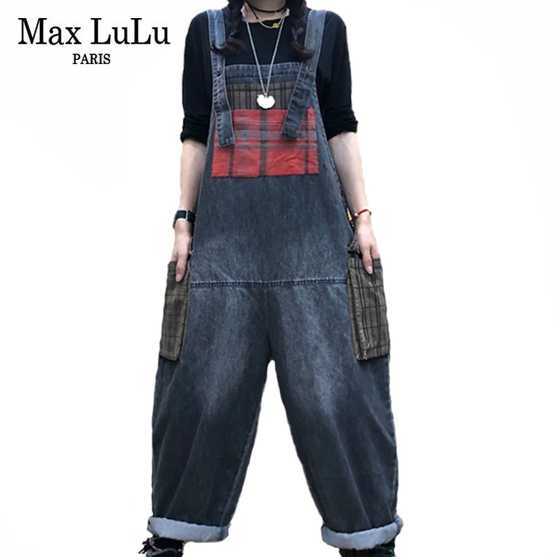 Max LuLu 2020 корейские модные стильные уличные Женские винтажные джинсы большого