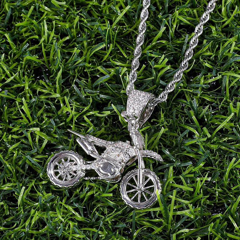 14k Two-tone Gold 3-D Moveable Dirt Bike Motorcycle Charm – Goldia.com