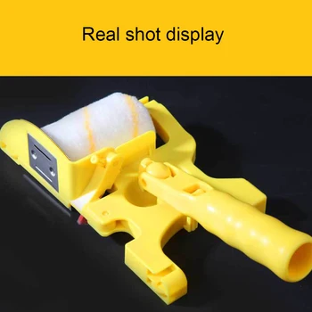 

Multifunctional Paint Brush Yellow Handheld Clean-cut Roller Edger Home Improvement Paint Coating Wall Treatment Painting Tools
