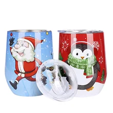 2 шт. рождественские подарки бокал для вина 12 унций из нержавеющей стали с вакуумной изоляцией бокалы для вина Простая Современная чашка для путешествий для кофейных соков пива