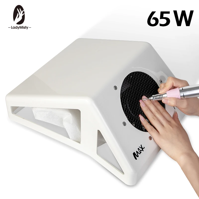 

65W Strong Adjustable Speed Collector For Nail Dust Fan Vacuum Cleaner For Manicure Tool Vacuum Suction Nail Art Equipment Tool