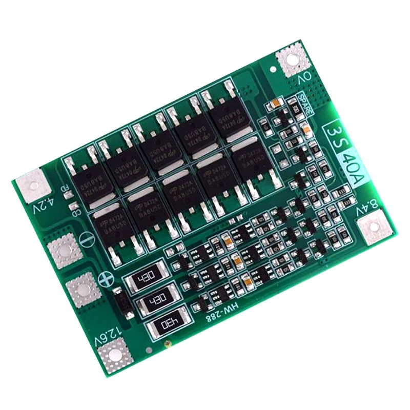 3S 40A Bms 11 1 V 12 6 18650 литиевая батарея Защитная плата с сбалансированной версией для