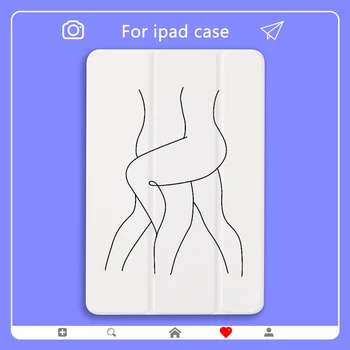 

Sexy Couple Case for iPad Mini 5 Creative Stick Figure PU Leather Cover Hard Back For ipad 7th generation case Air 2 pro 2020