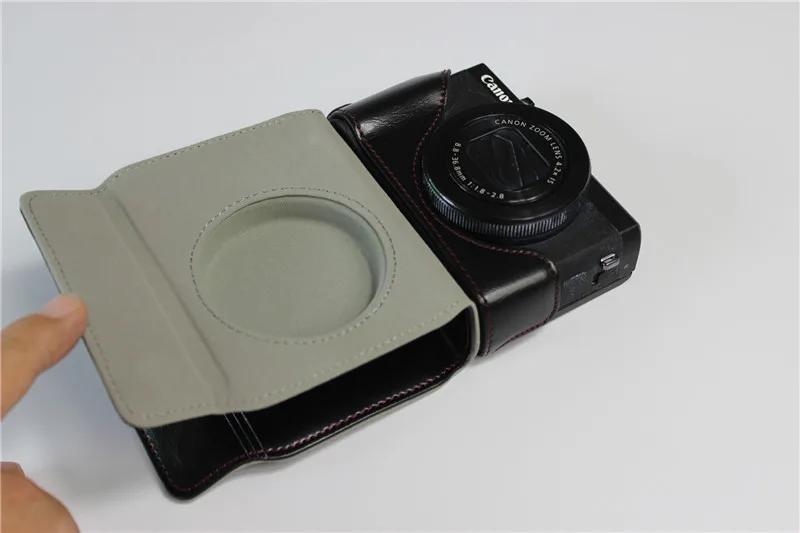 Из искусственной кожи чехол для Canon Powershot G7X III G7XIII G7X Mark III G7X3 G7XM3 Роскошный чехол для камеры черный кофе коричневый
