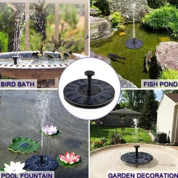 

Solar Fountain 210l/h 1w 50cm Engineering Plastics Sun Pump Pool Decor Birdbath Floating Water Power Waterfall Outdoor Gard Y7T2
