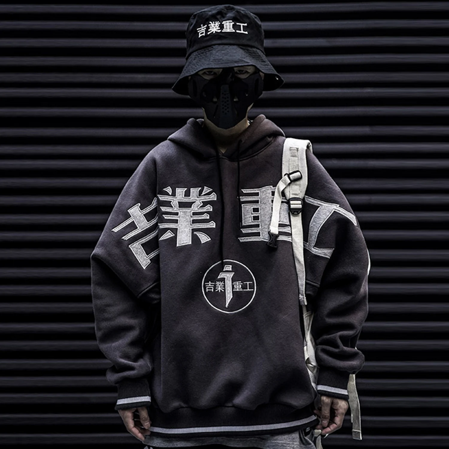  11 BYBB'S DARK Hip Hop Chinese Printed Thick Hooded Sweatshirts Men 2019 Autumn Harajuku Streetwear