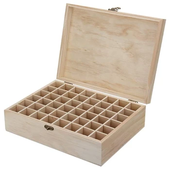 

48 Grid Wooden Essential Oil Box Essential Oil Storage Box Solid Gift Box Multi Square Essential Oil Case Organizer