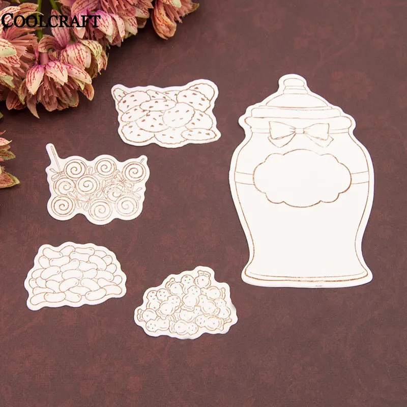 Jar Flowers Foods Stamp and Die Набор для скрапбукинга открытка оформление благодарения