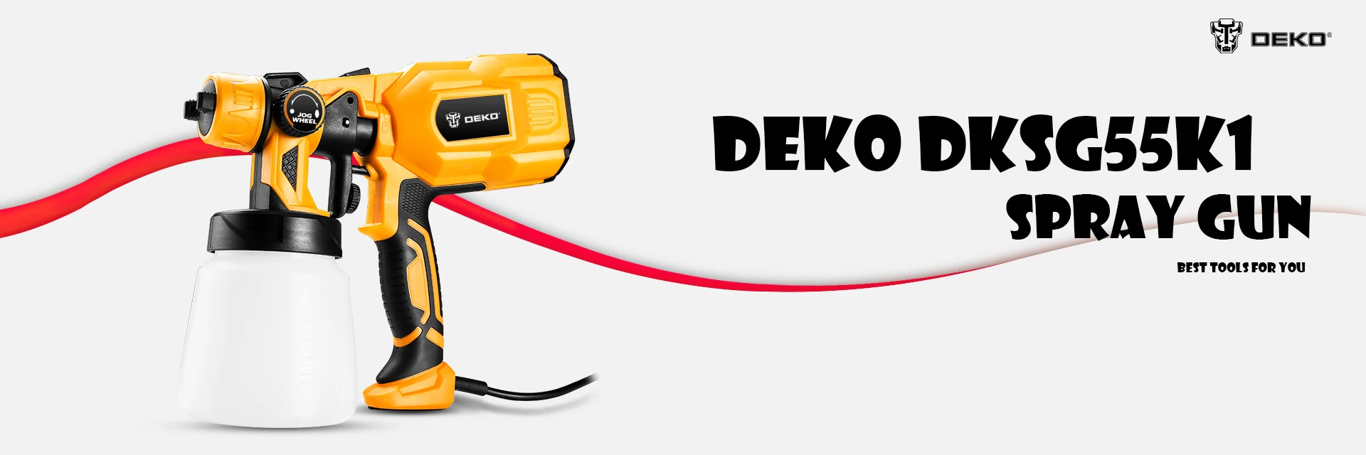 DEKO DKSG55K1 220 В ручной распылитель краски распылители 550 Вт Высокая мощность домашняя электрическая Аэрограф Легкое распыление 3 сопла