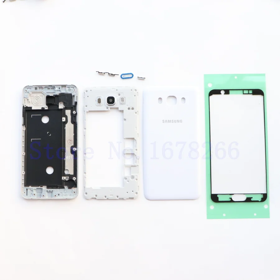 Чехол для SAMSUNG Galaxy J7, J710, J710F, J710FN, SM-J710F, полный корпус, средняя рамка, J5, J7, задняя крышка, Кнопка громкости