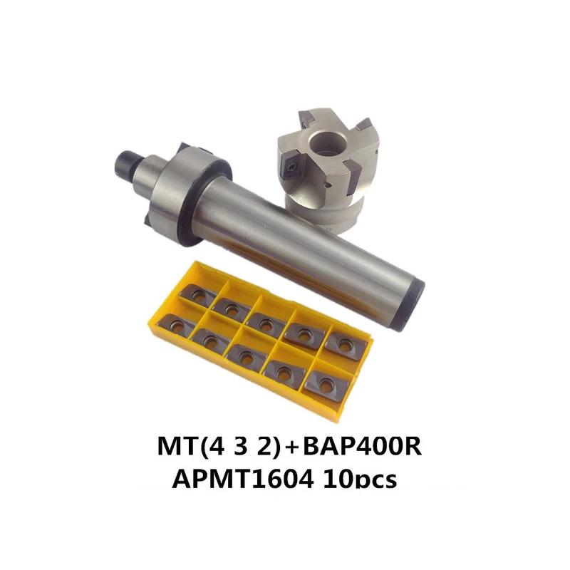 Торцевая фреза MT2 FMB22 /MT3 M12/ MT4 M16 + 400R 50 22 торцевая 10 твердосплавных вставок APMT1604 для