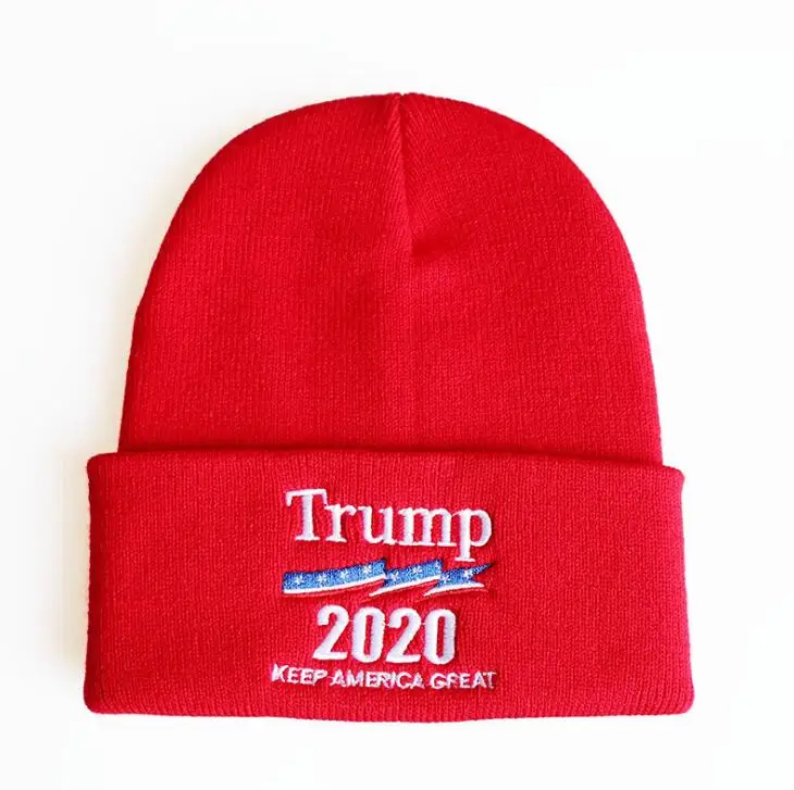 Шапки с Дональдом Трампом, Повседневные вязаные зимние шапки с большой вышивкой, для мужчин и женщин, береты-кепки для мужчин и женщин - Цвет: D13