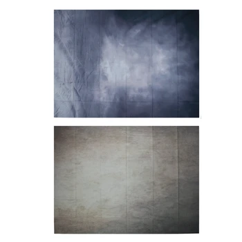 

5X7FT Vinyl Photography Backdrop Photo Background, Retro Concrete Wall & Retro Thin Black Grey Dark Studio Backdrop Photography