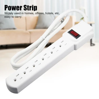 

Home Office Safe Flame Retardant Power Strip Portable Durable Plug Sockets Practical Travel Surge Protector With 6 Outlet Board