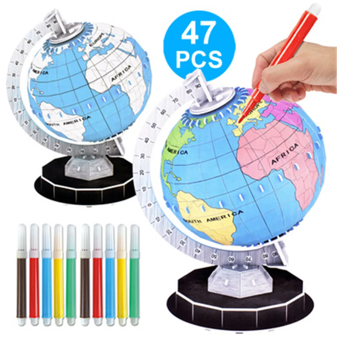 New Products 3D Jigsaw Puzzle Model Handmade DIY Color Earth Assembled Educational Toy Gift Set