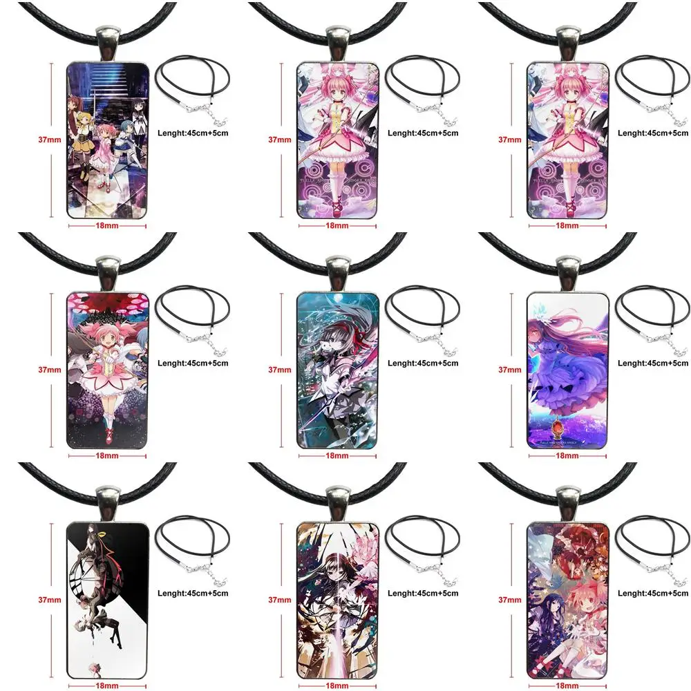 Аниме девушка Puella Magi Madoka Magica ожерелье модная Длинная цепочка с прямоугольное