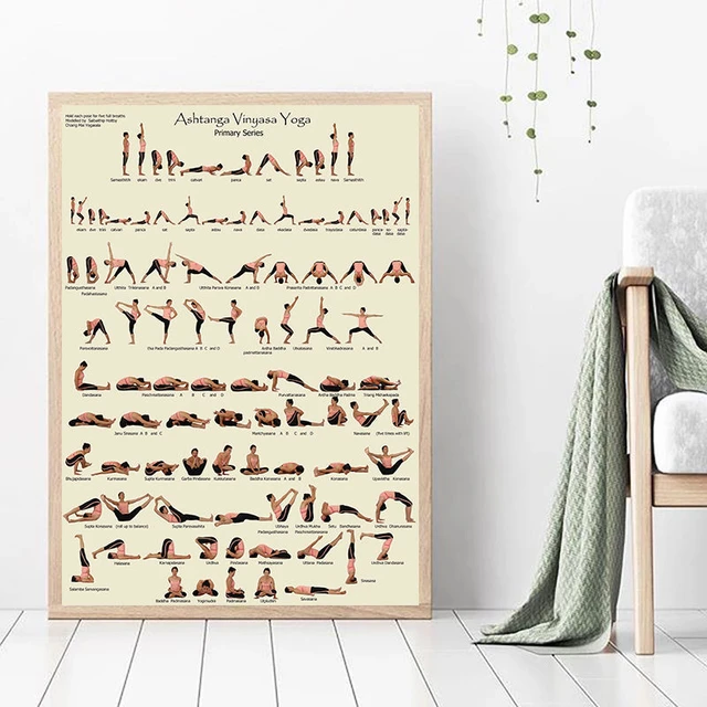 Yoga Poses Wall Decoration, Ashtanga Yoga Poster