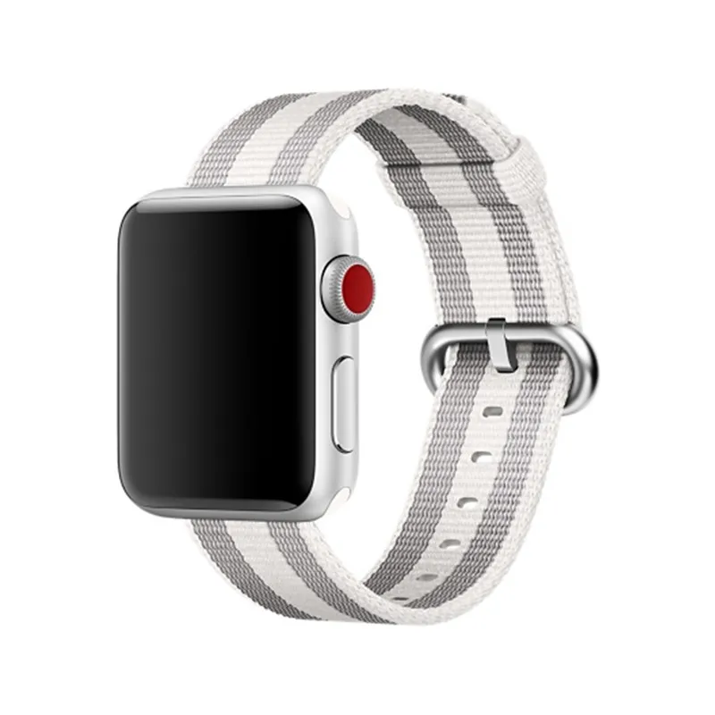 stripe white Старый клиент nato ремешок для Apple Watch band 5 4 44 мм/40 мм 3 iwatch band 42 мм 38 мм correa тканый нейлоновый ремешок - Цвет ремешка: stripe white