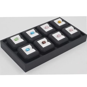 

Portable Gem Gemstones Display Box Storage Case For Rings Jewelry Organizer