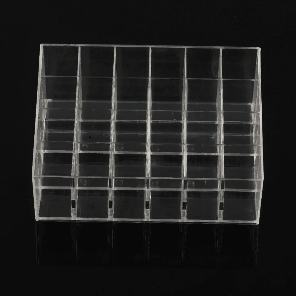 24 Grids Trapezoid Clear Makeup Cosmetic Organizer Storage Lipstick Holder Case Stand Tool Kit Transparent Drop Shipping