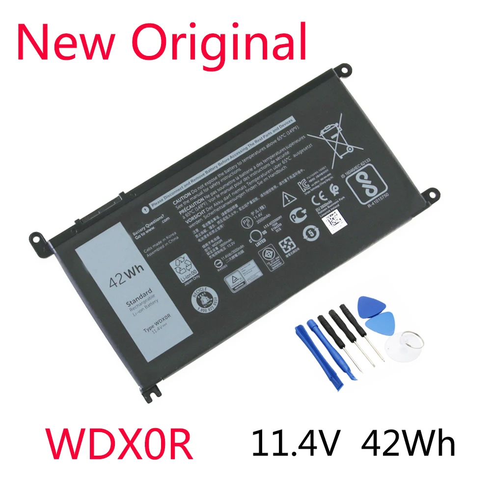 WDX0R T2JX4 3CRH3 WDXOR для Dell Inspiron 13 5000 5368 5378 7368 14 7000 7560 7460 5567 15MF PRO-1508T FW8KR Новый Батарея |