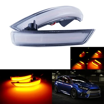 

ANGRONG 2 Amber Dynamic LED Wing Mirror Turn Signal Light Fit Ford Focus MK 2 3 4 Mondeo